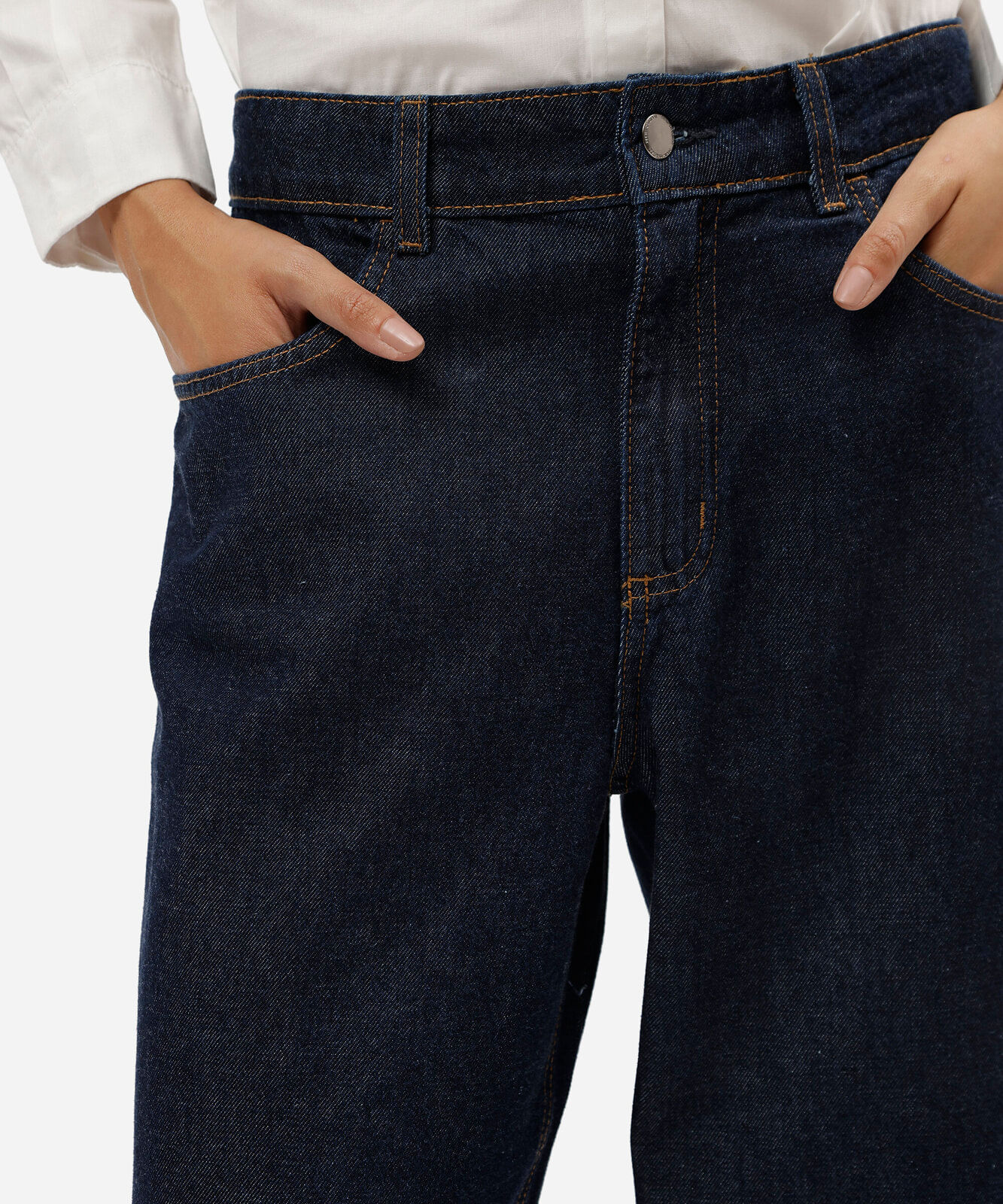 calça balloon feminina jeans cintura baixa azul