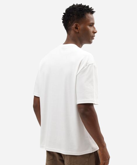 camiseta masculina de algodão peruano manga curta branca
