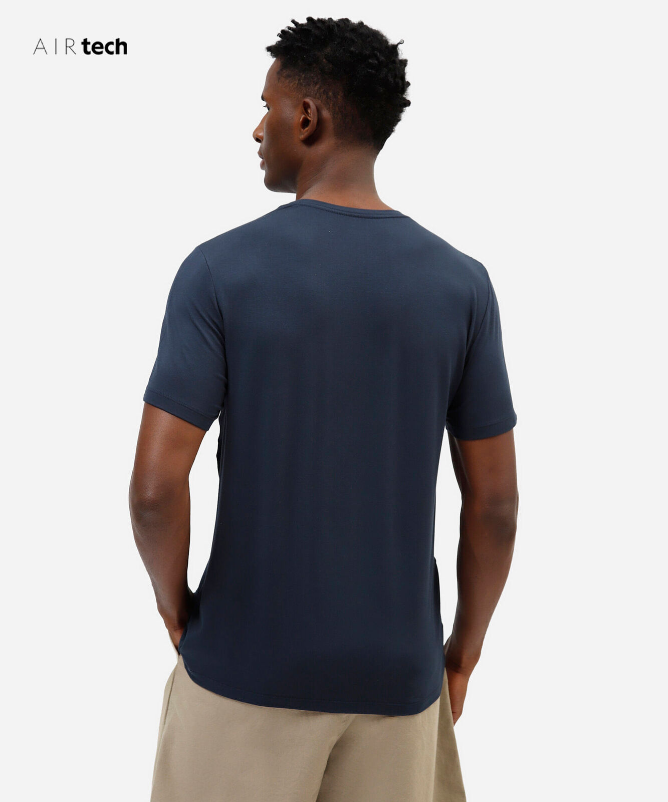 camiseta masculina manga curta airtech azul