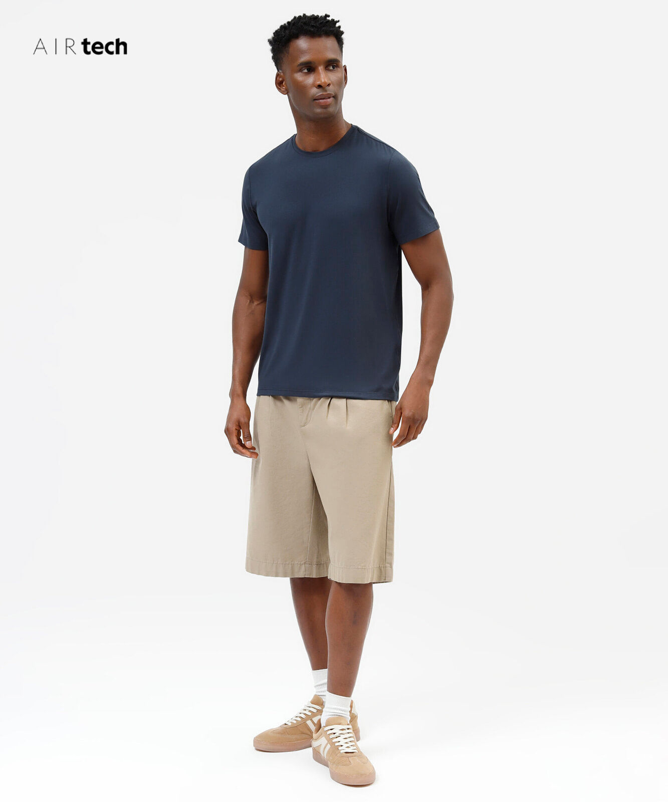 camiseta masculina manga curta airtech azul