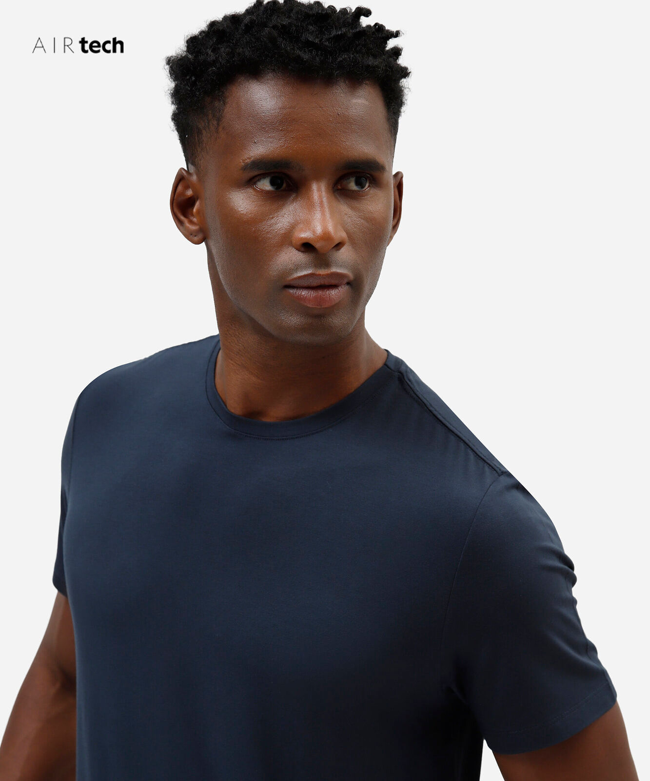 camiseta masculina manga curta airtech azul