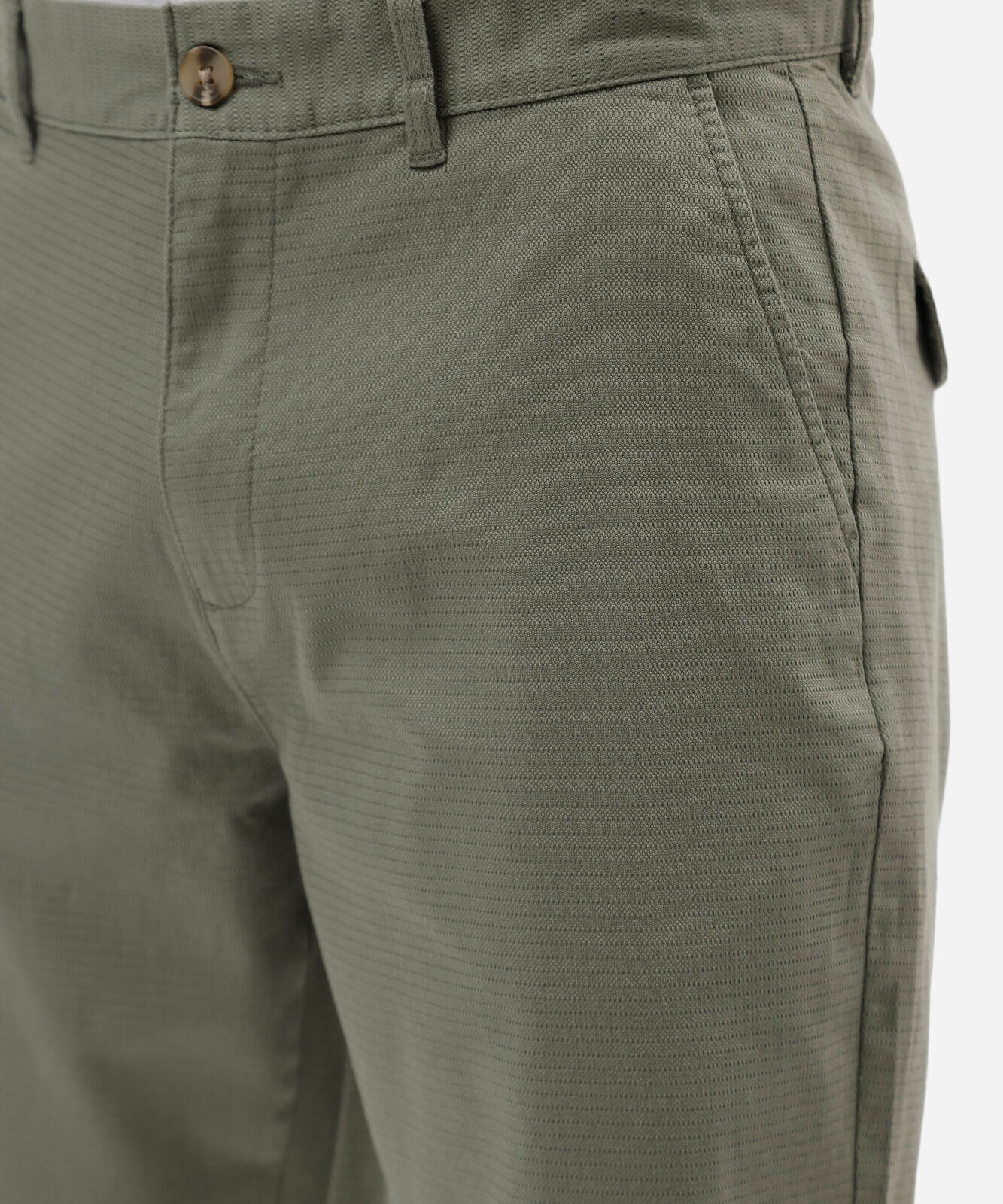 bermuda de alfaiataria masculina reta em sarja texturizada verde