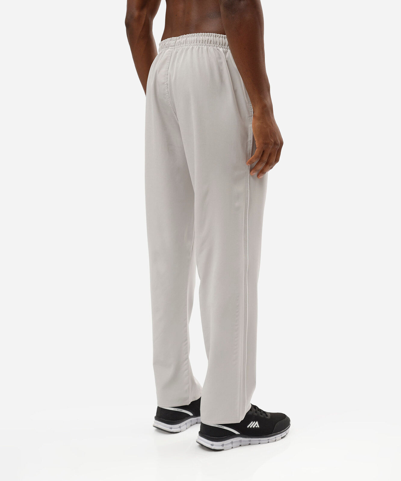 calça masculina esportiva com nervuras cinza