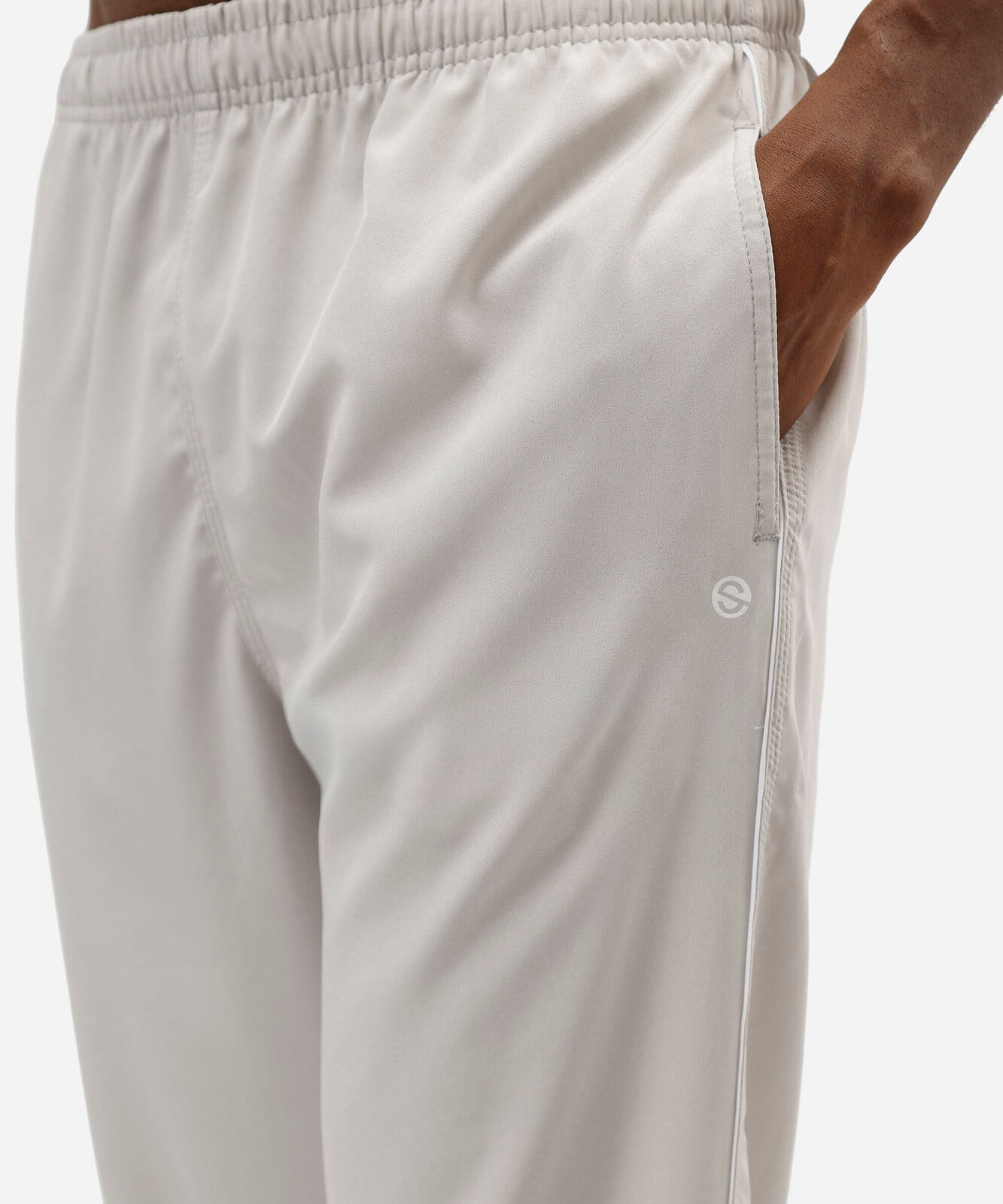 calça masculina esportiva com nervuras cinza