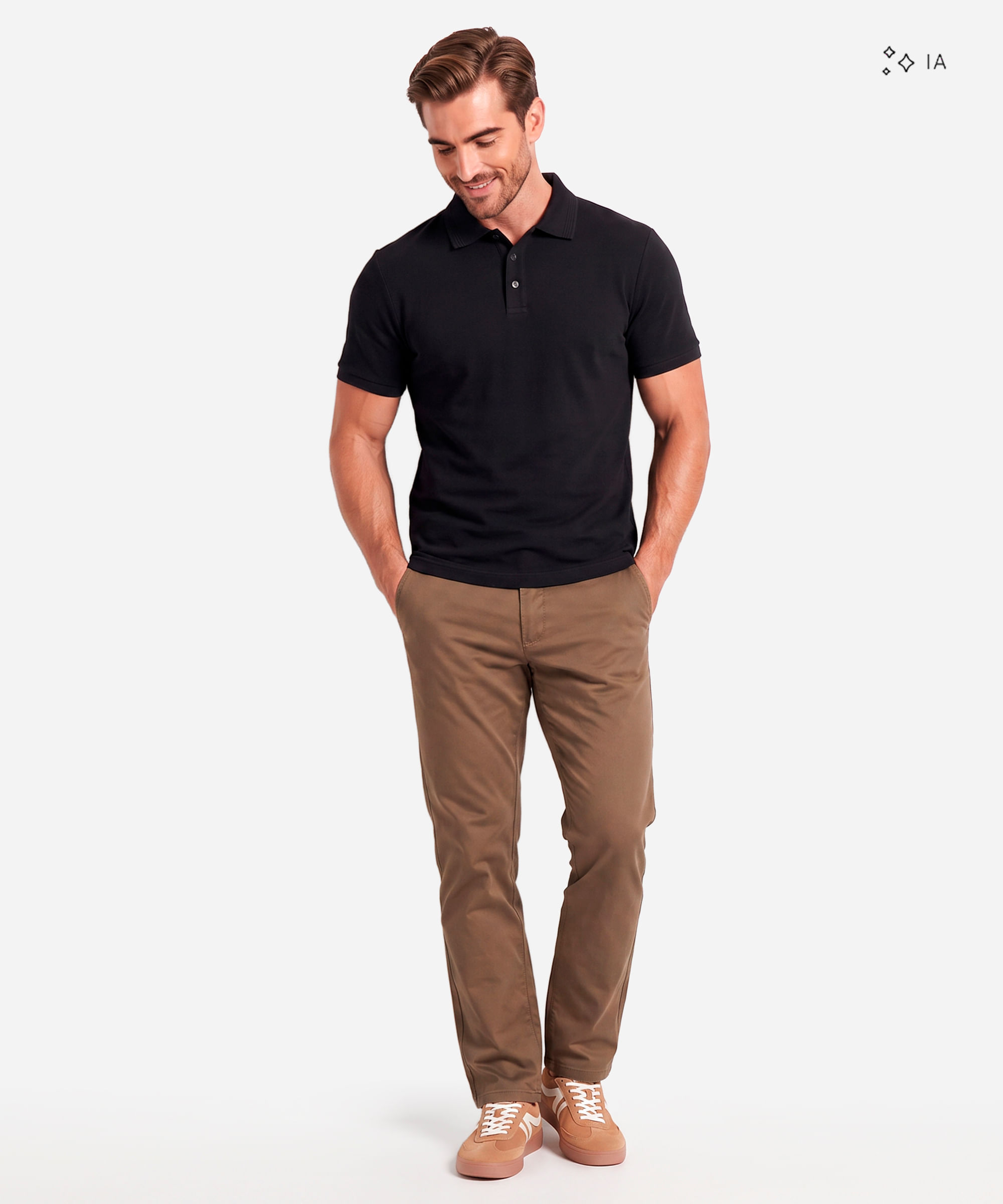 camiseta básica manga curta gola portuguesa - preto