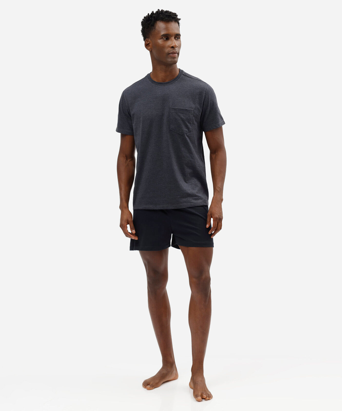 pijama curto masculino com algodão azul