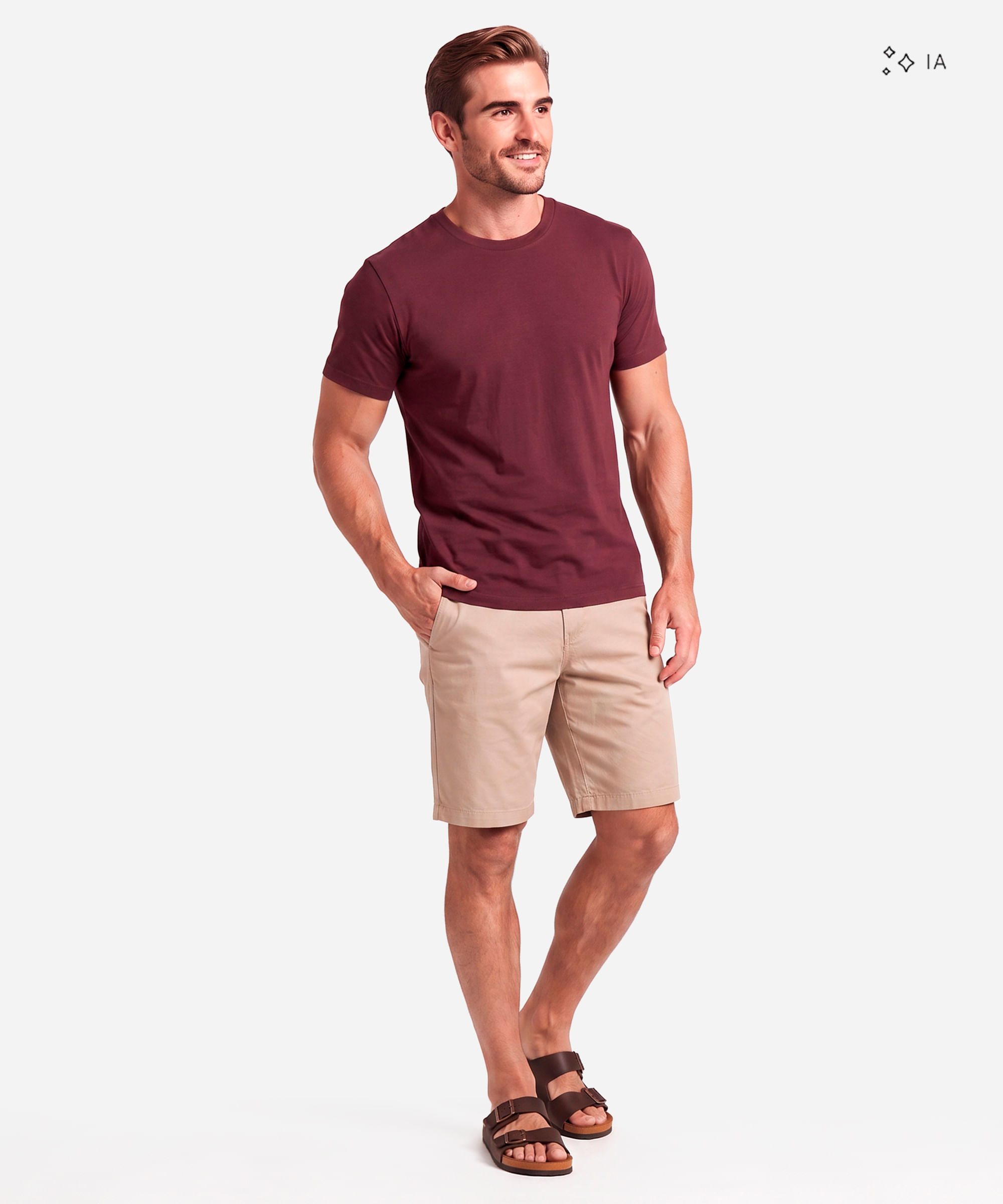 camiseta masculina de algodão peruano vinho