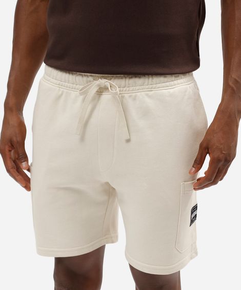 bermuda jogger masculina de moletom off white