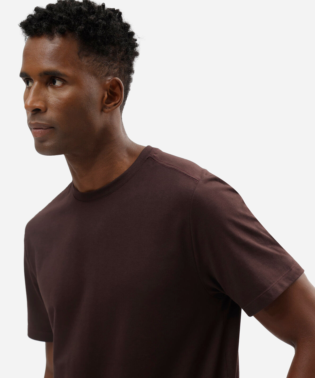 camiseta masculina de algodão básica manga curta vinho
