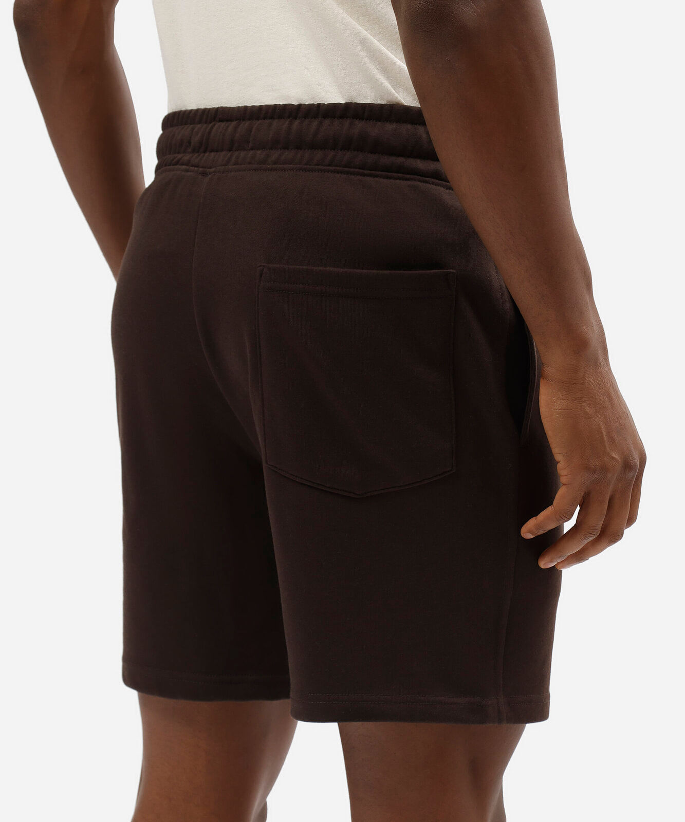 bermuda masculina de moletom french terry com cordão clock house marrom
