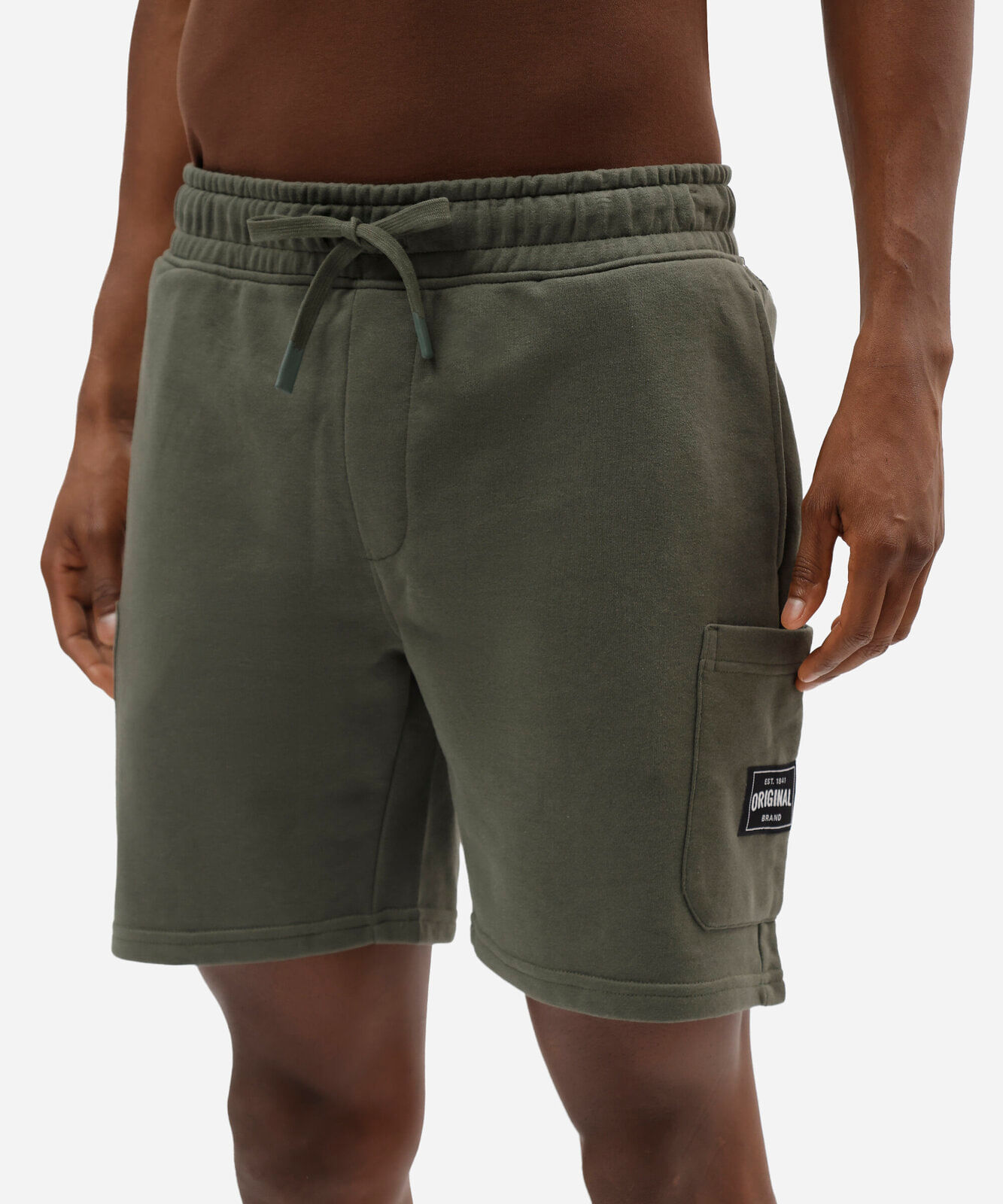 bermuda jogger masculina de moletom verde