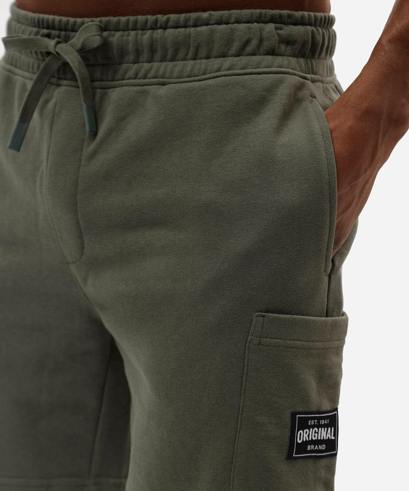 bermuda jogger masculina de moletom verde