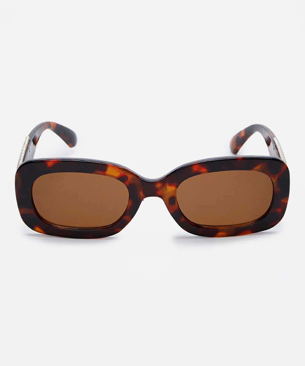 óculos de sol feminino quadrado de acetato tartaruga triton marrom