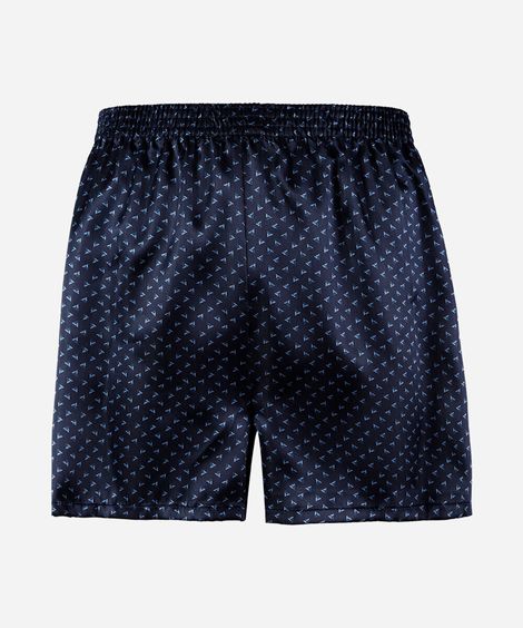 cueca samba canção masculina estampada acetinada azul