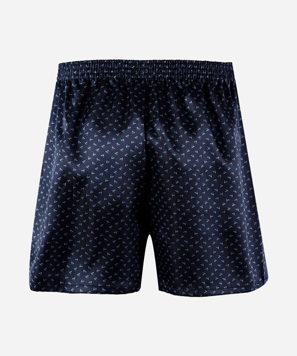 cueca samba canção masculina estampada acetinada azul