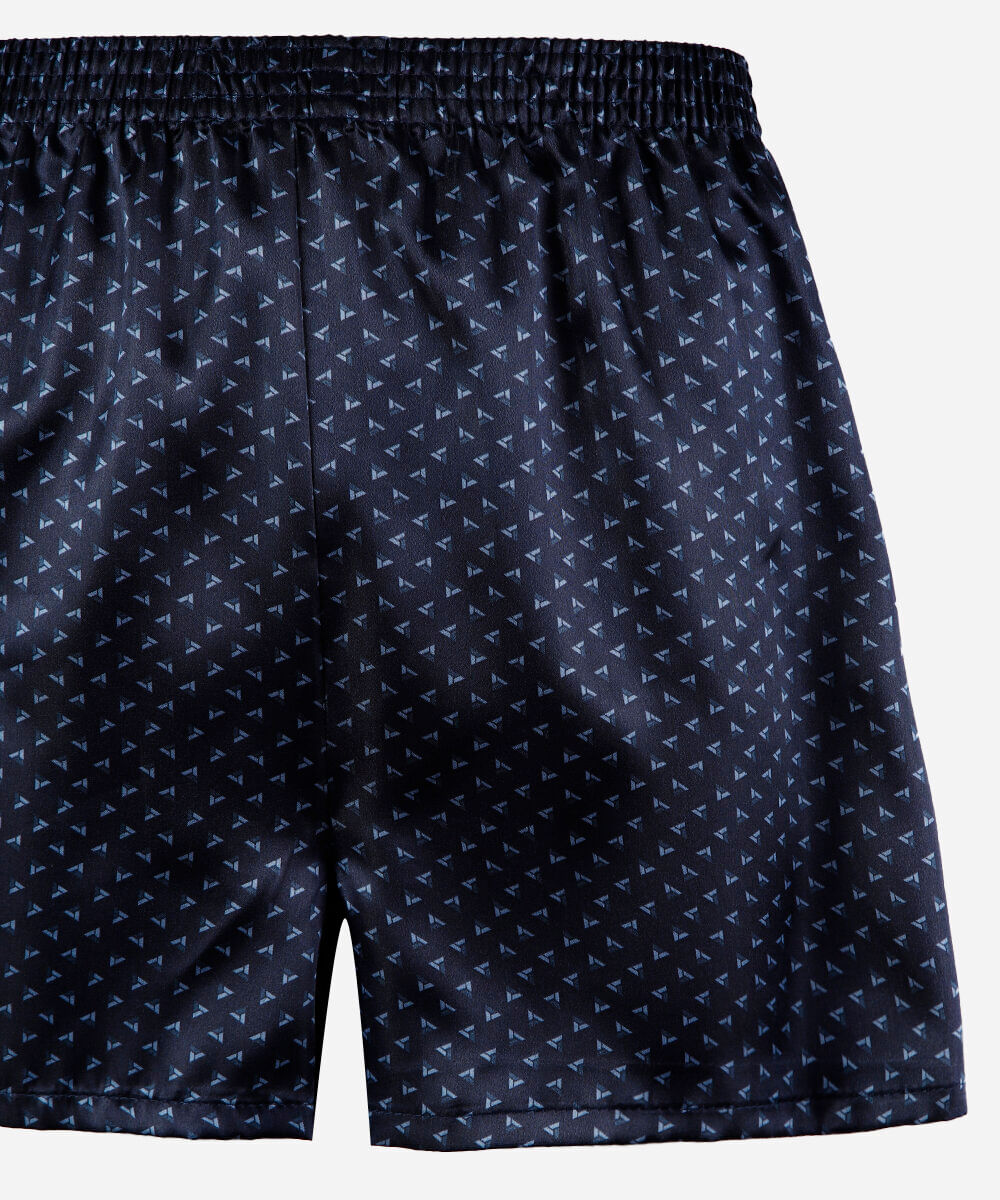cueca samba canção masculina estampada acetinada azul