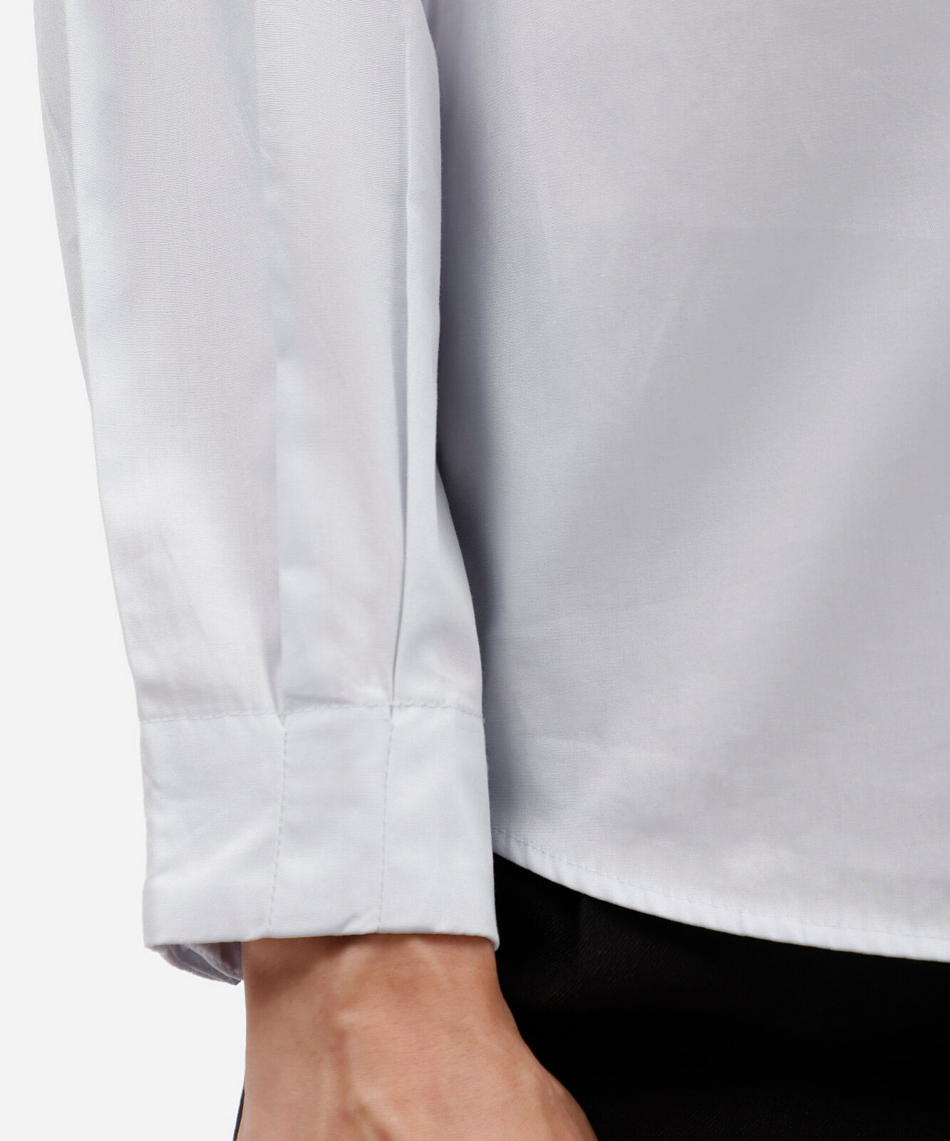 camisa feminina de algodão manga longa azul