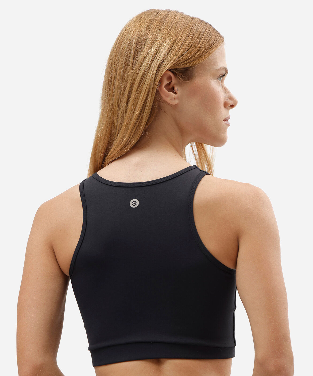 top esportivo feminino de poliamida preto
