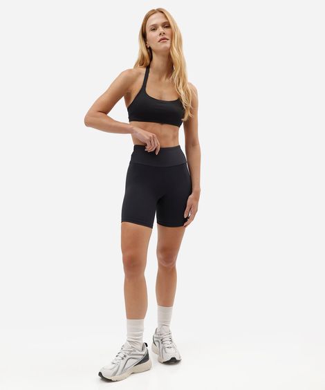 bermuda feminina esportiva preta