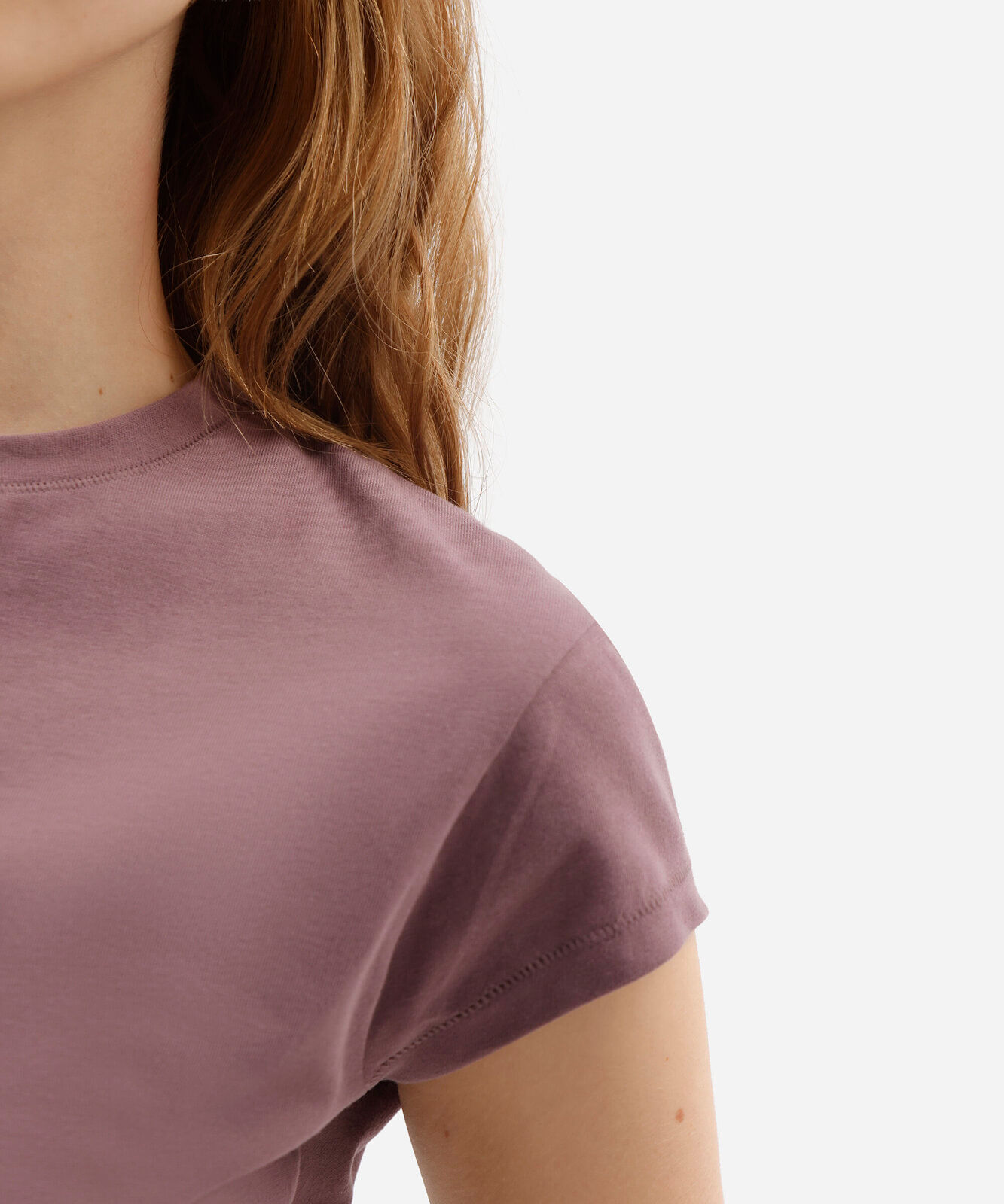 blusa básica feminina de algodão rosa
