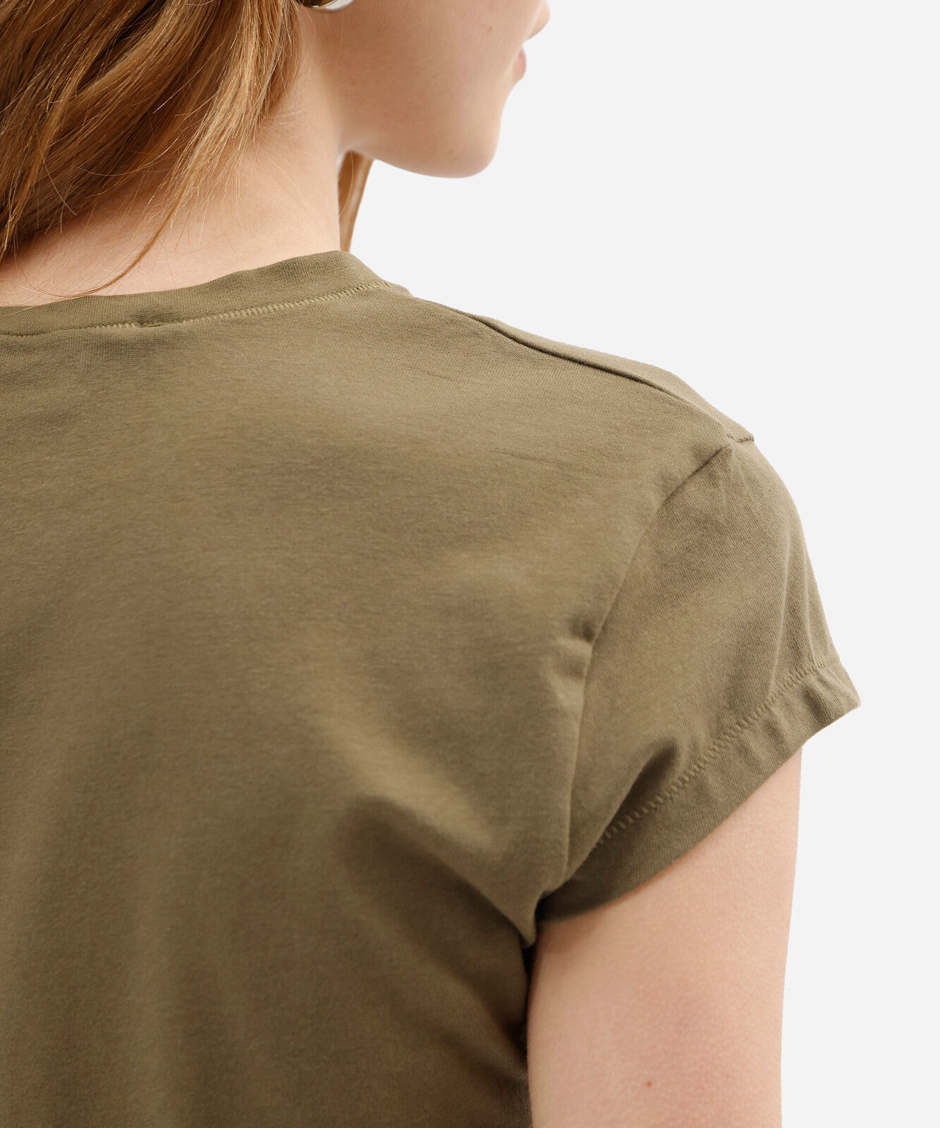 blusa básica feminina de algodão verde
