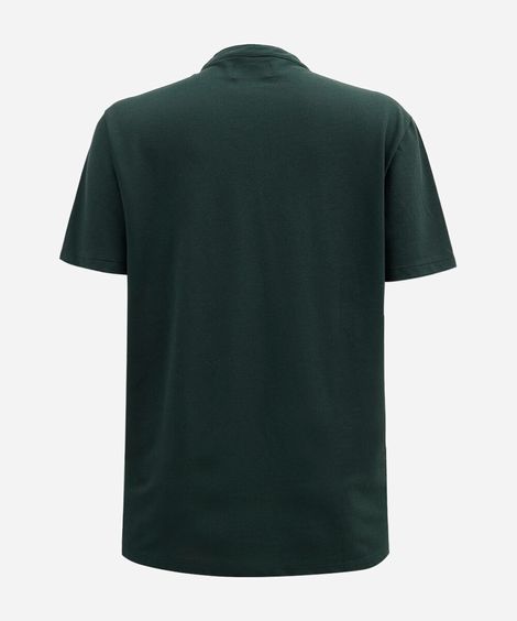 polo masculina plus size de algodão piquet verde