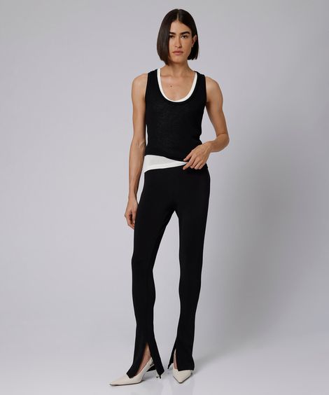 calça montaria feminina com zíper na barra mindset giomei preta