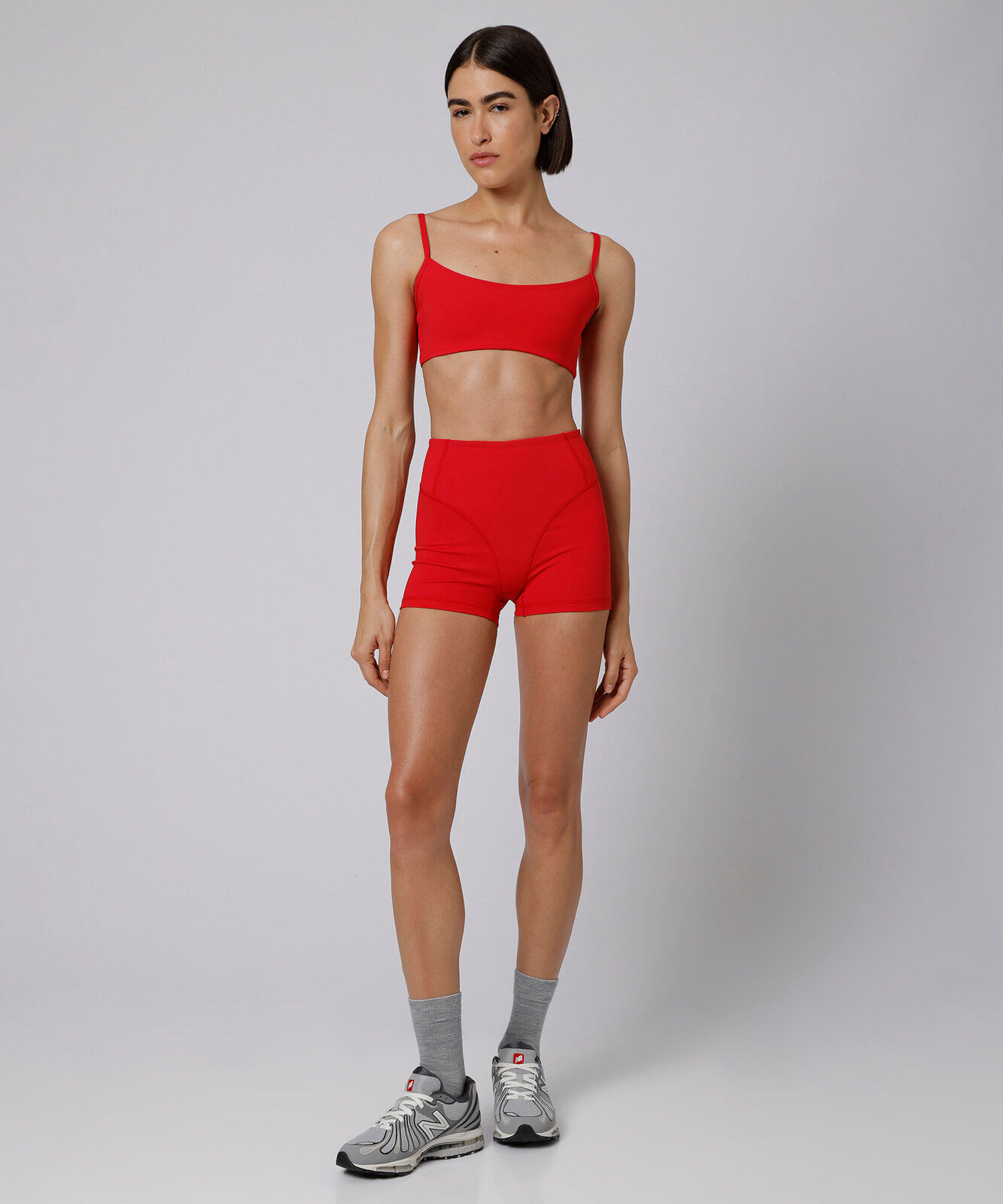 top esportivo feminino alça fina mindset giomei vermelho
