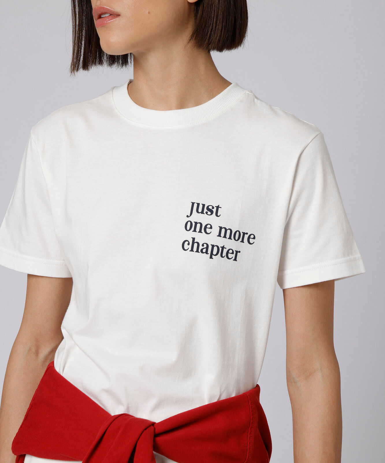camiseta feminina de algodão manga curta estampada mindset off white