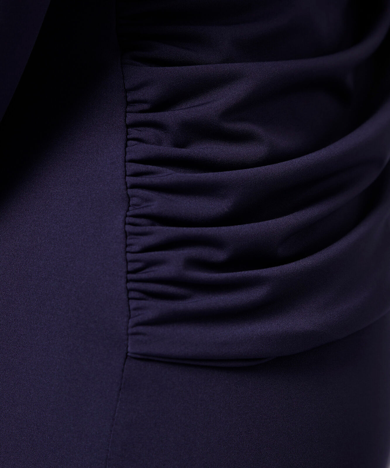 vestido longo feminino decote costas com ombreiras mindset roxo