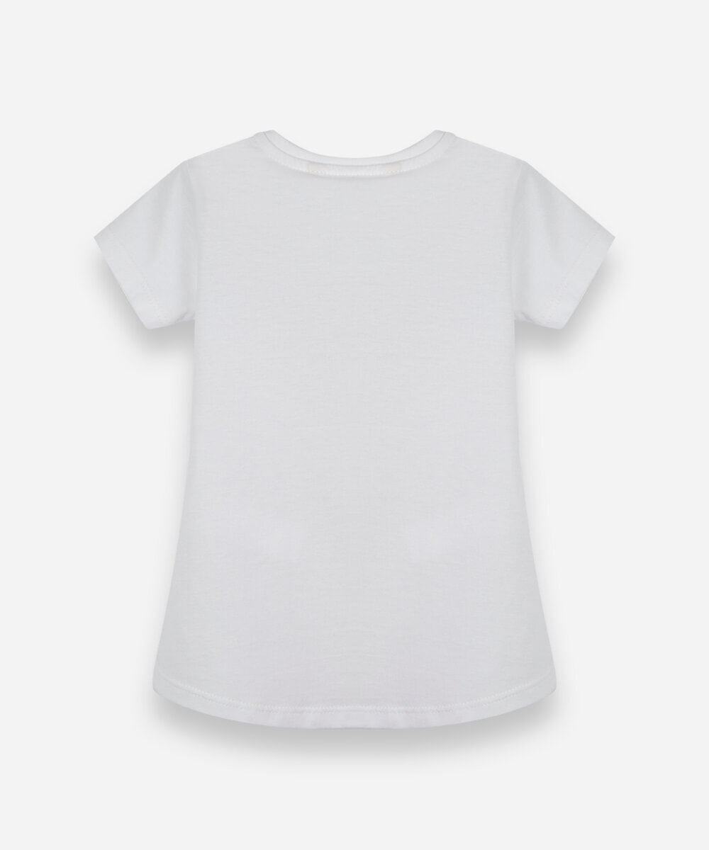 camiseta infantil de algodão capy mood off white