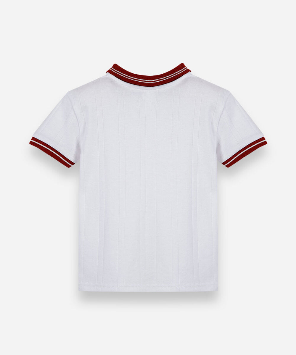 polo infantil com bordado patrulha canina off white