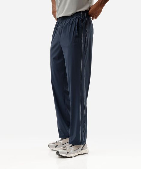calça esportiva masculina com nervuras azul