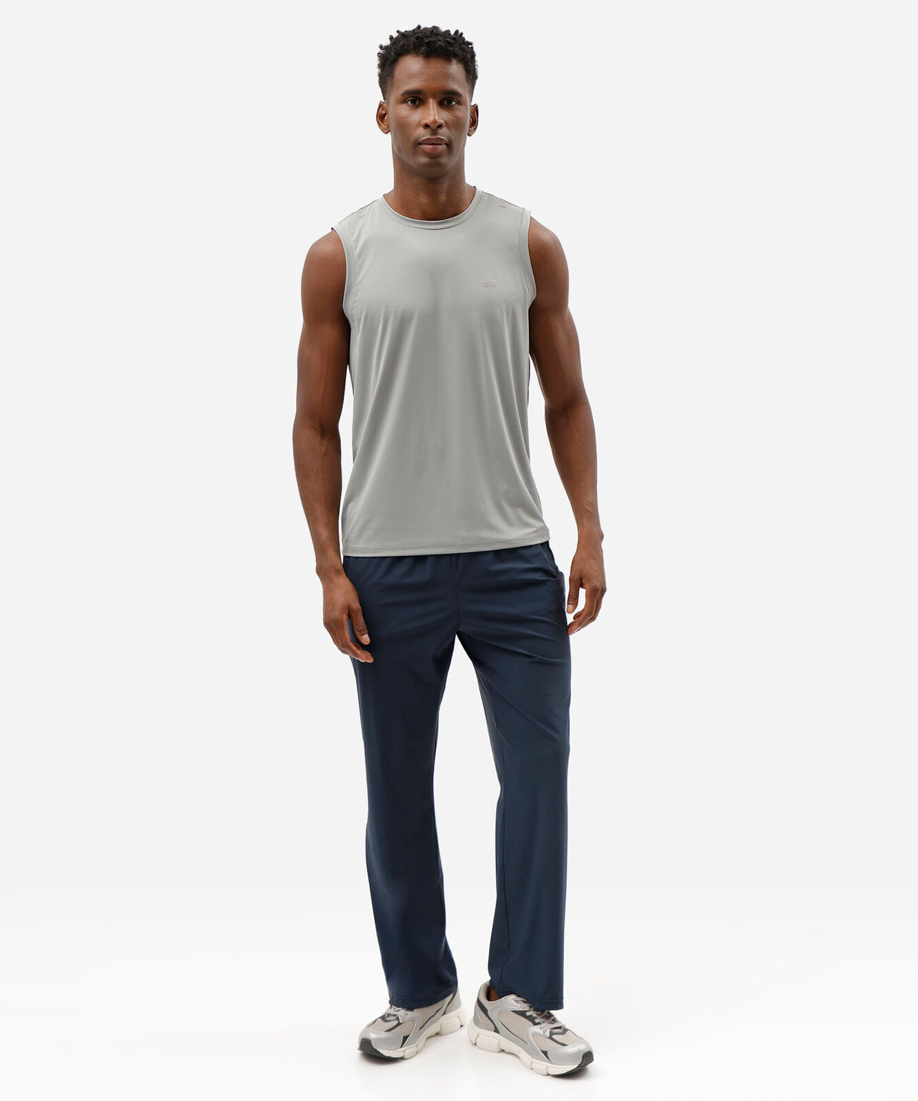 calça esportiva masculina com nervuras azul