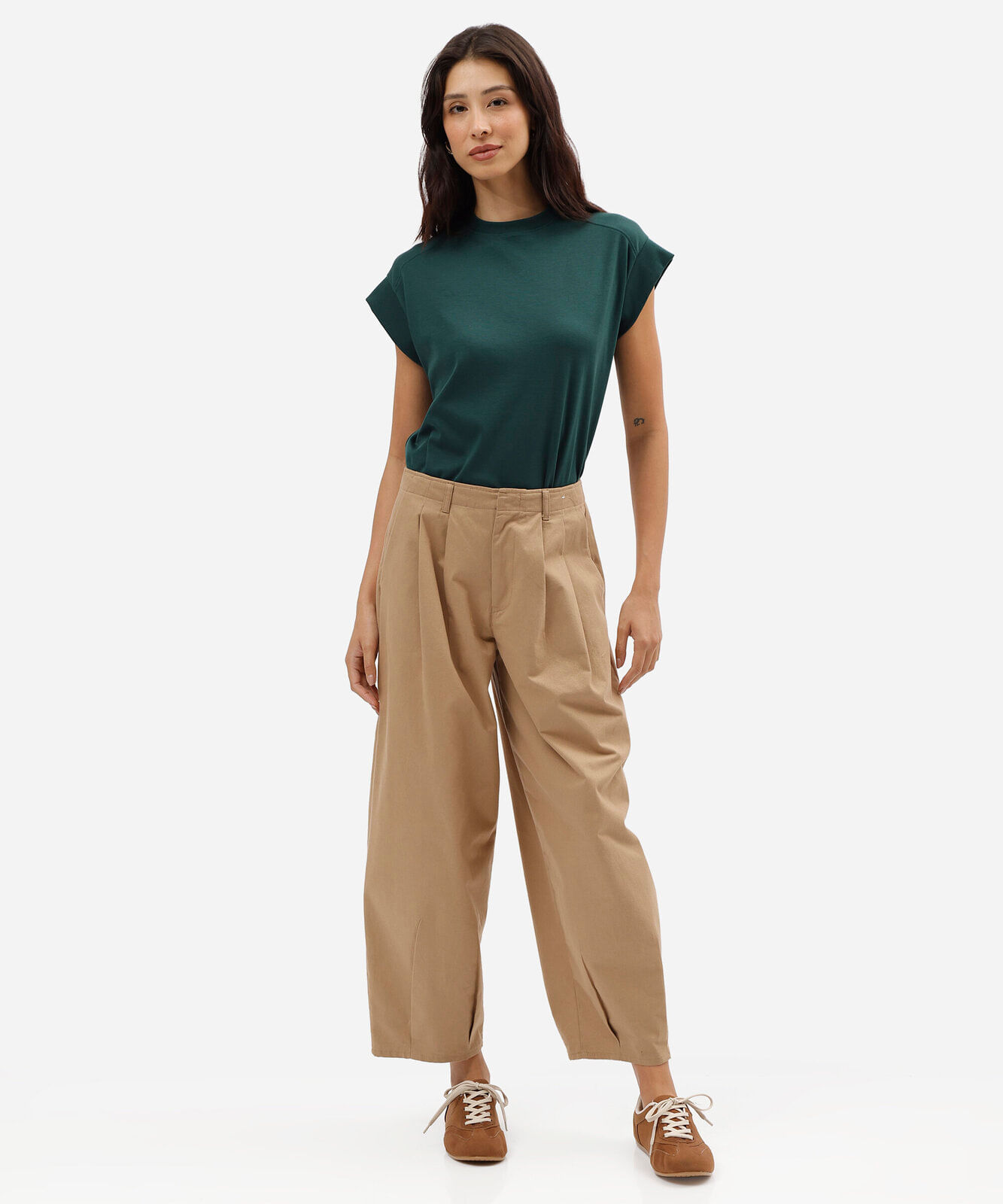 blusa muscle tee feminina de algodão peruano interlock verde