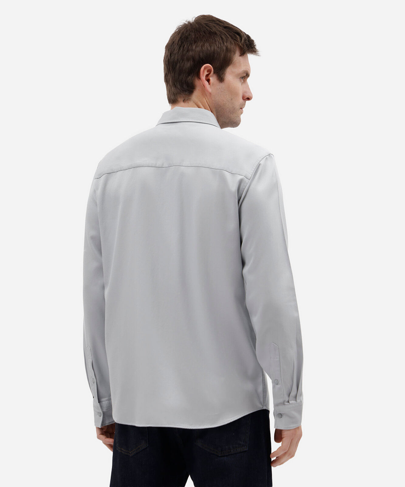 camisa masculina com liocel manga longa azul