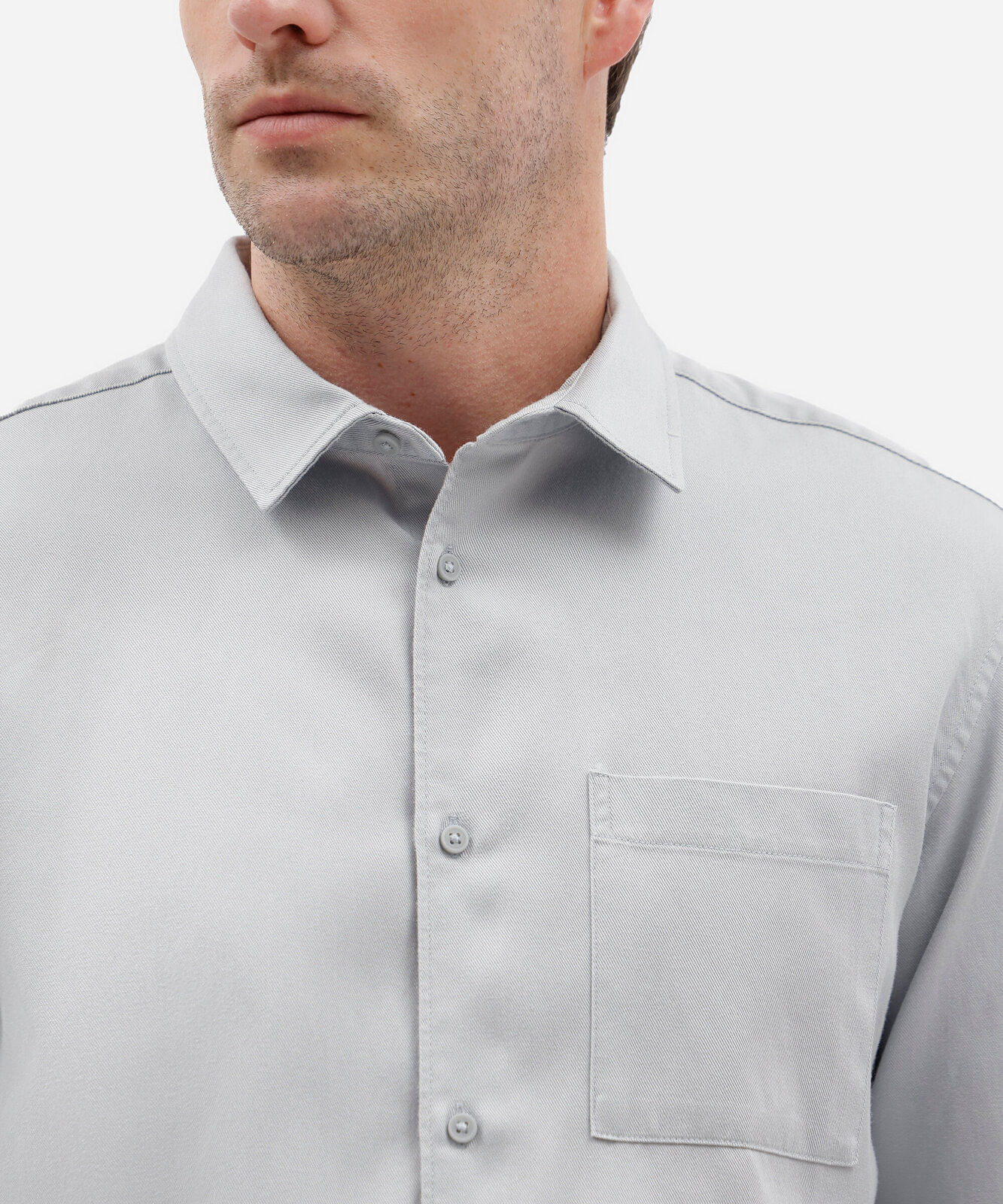 camisa masculina com liocel manga longa azul