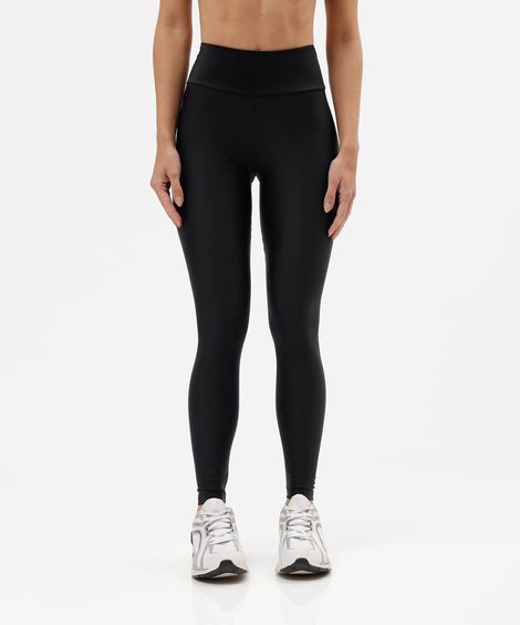 calça legging esportiva feminina de poliamida com bolso preta