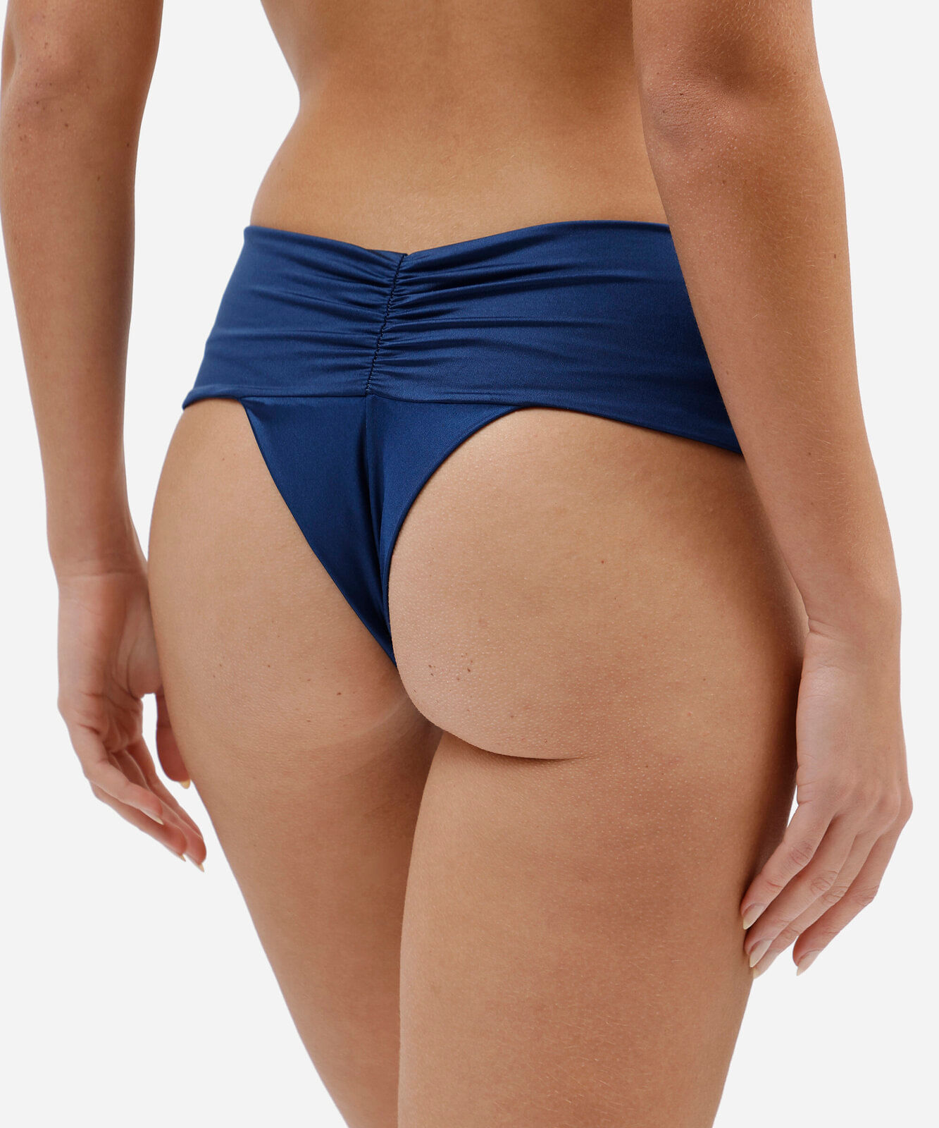 biquíni calcinha feminino franzido azul