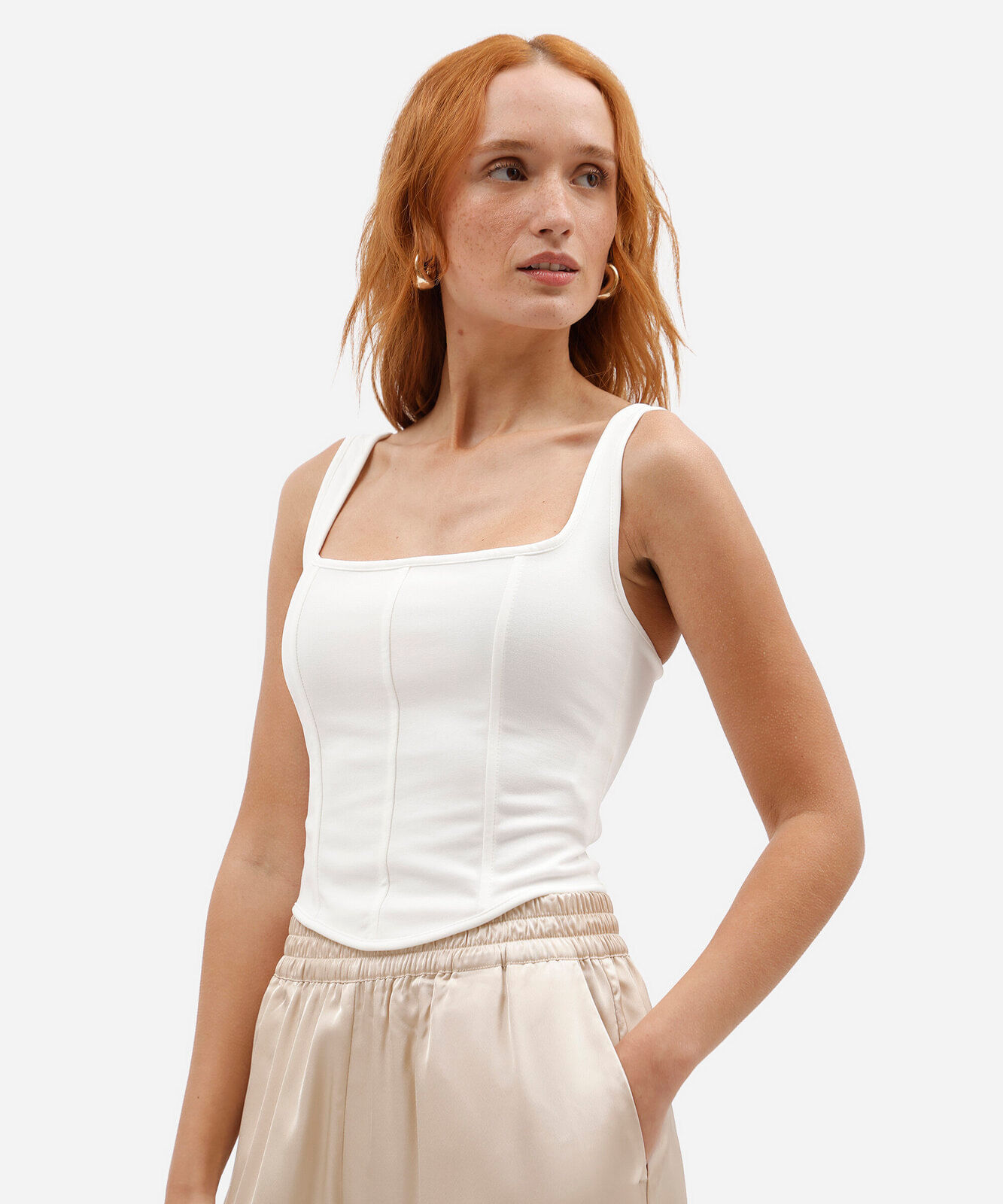 regata corset feminina decote quadrado off white