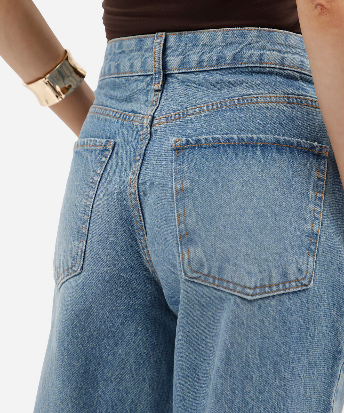 calça flare feminina jeans cintura média azul