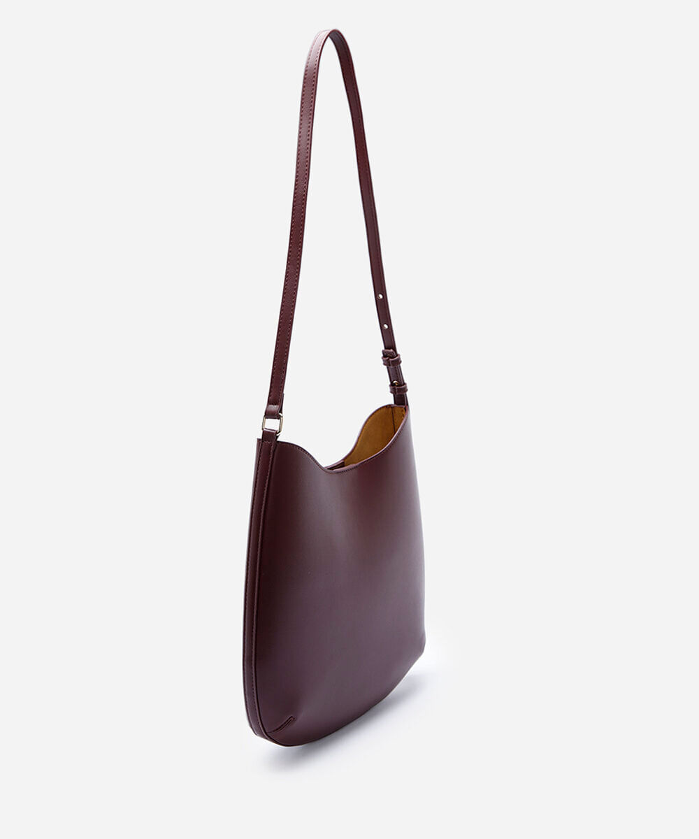 bolsa feminina hobo com alça de ombro vinho