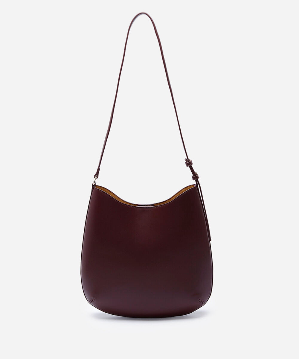 bolsa feminina hobo com alça de ombro vinho