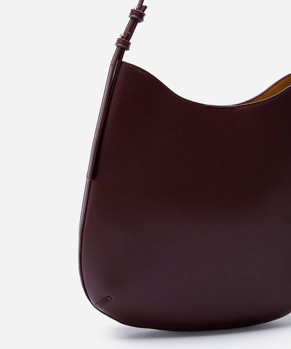 bolsa feminina hobo com alça de ombro vinho