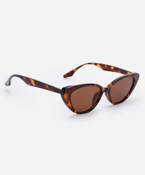 óculos de sol feminino gatinho de acetato tartaruga marrom