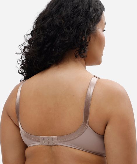 sutiã meia taça feminino plus size demillus bege