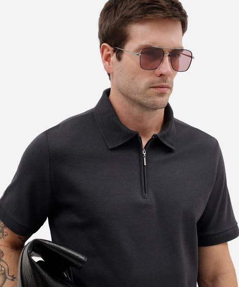 óculos de sol masculino quadrado de metal triton prata
