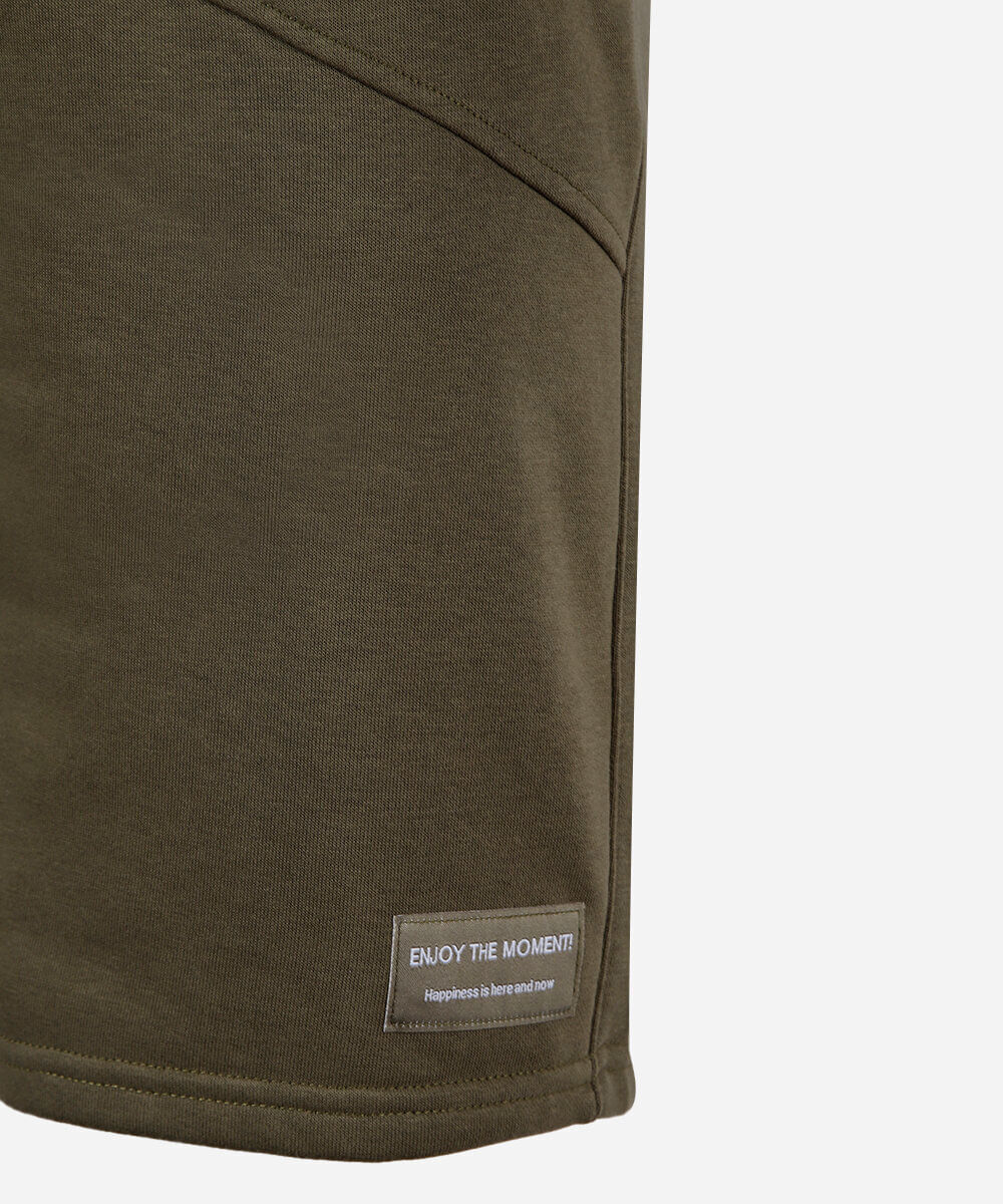 short juvenil moletom verde