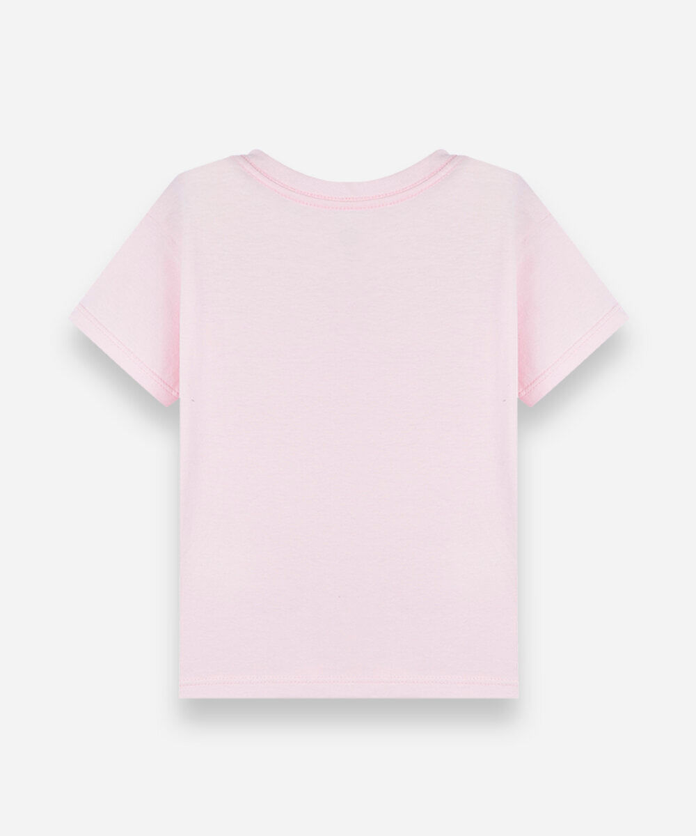 camiseta infantil de algodão manga curta com estampa de sorvetinhos rosa