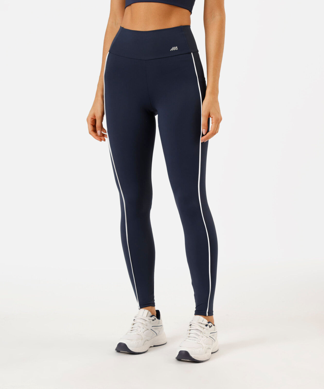 calça legging com bolsos esportiva azul
